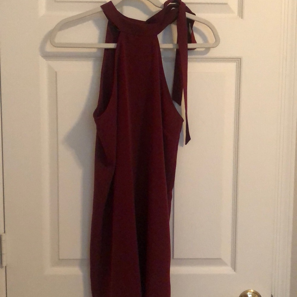 Lulu’s Tie Neck Mini Dress